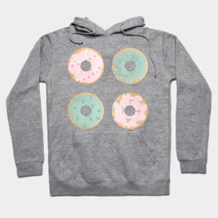 Mint and pink Christmas donuts Hoodie